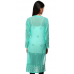 Ada Hand Embroidered Extra Extra Small Green Faux Georgette Lucknow Chikankari Long Kurti